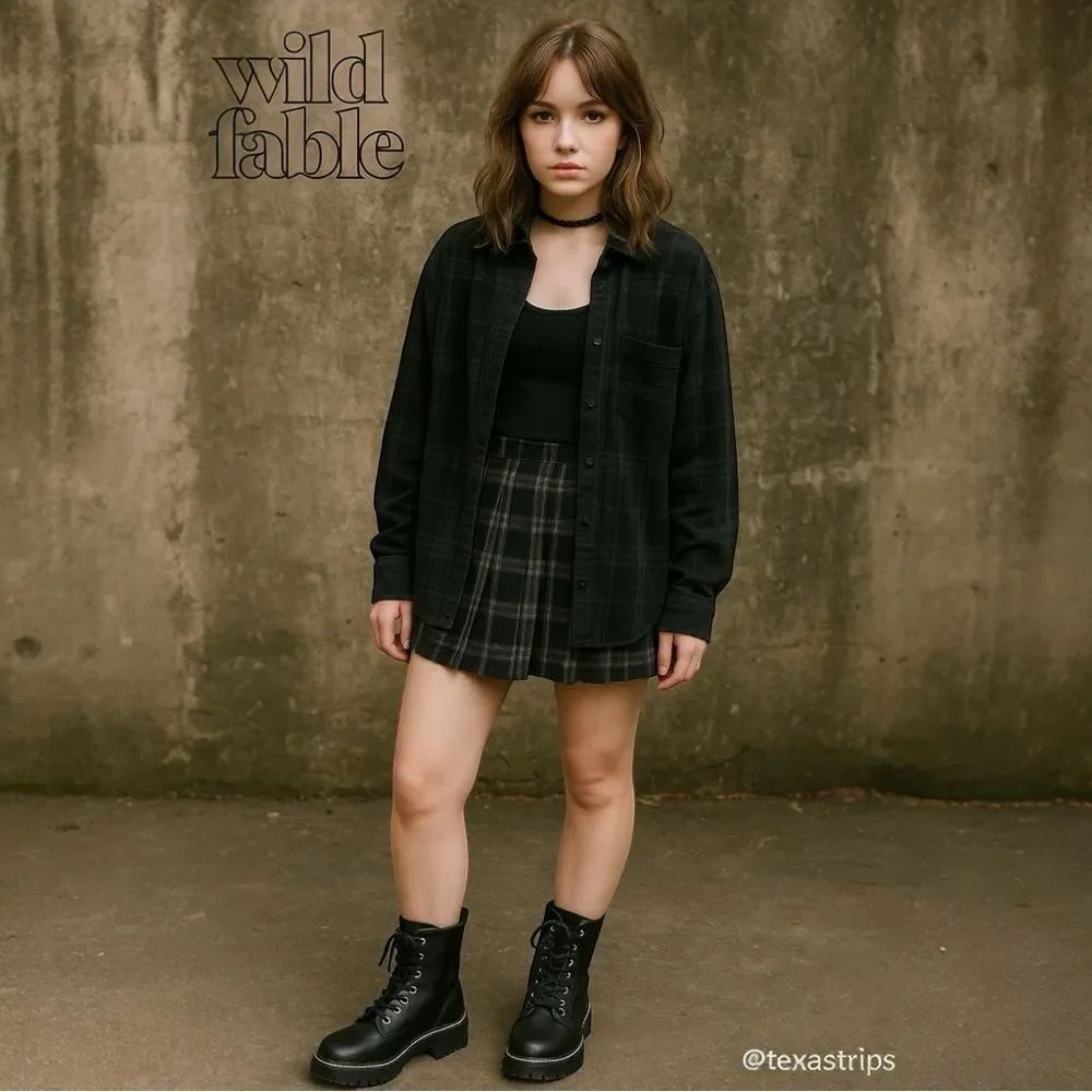 New Wild Fable Womens Black Combat Boots 8